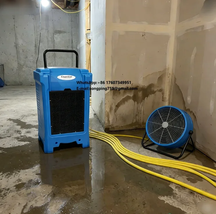 Electrical Commercial Dehumidifier 1.5HP with Digital Humidistat RV & Outdoor Use 168 Pints/Day Capacity