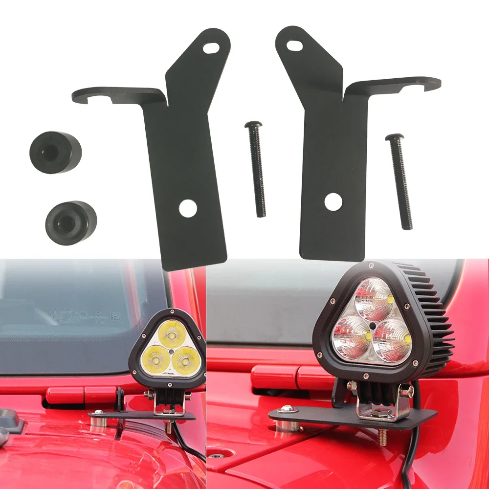 

SXMA JL1203 A Bracket Partol A-Pillar Mounting Brackets Double-deck LED Light Brackets For Jeep Wrangler JL 18+