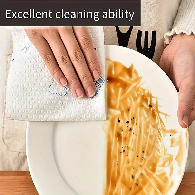 Cleaning Paper Towels, Kitchen Paper Rags, Non-stick Decontamination Cloths, Oil-absorbing and Water-absorbing Dish Towels