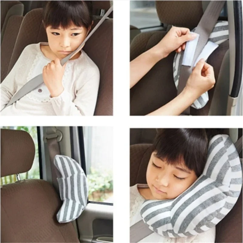 1pc Children Neck Headrest Cushion Car Seat Belts Pillow Kids Shoulder Safety Strap Protection Pads Support Car Styling Cartoon