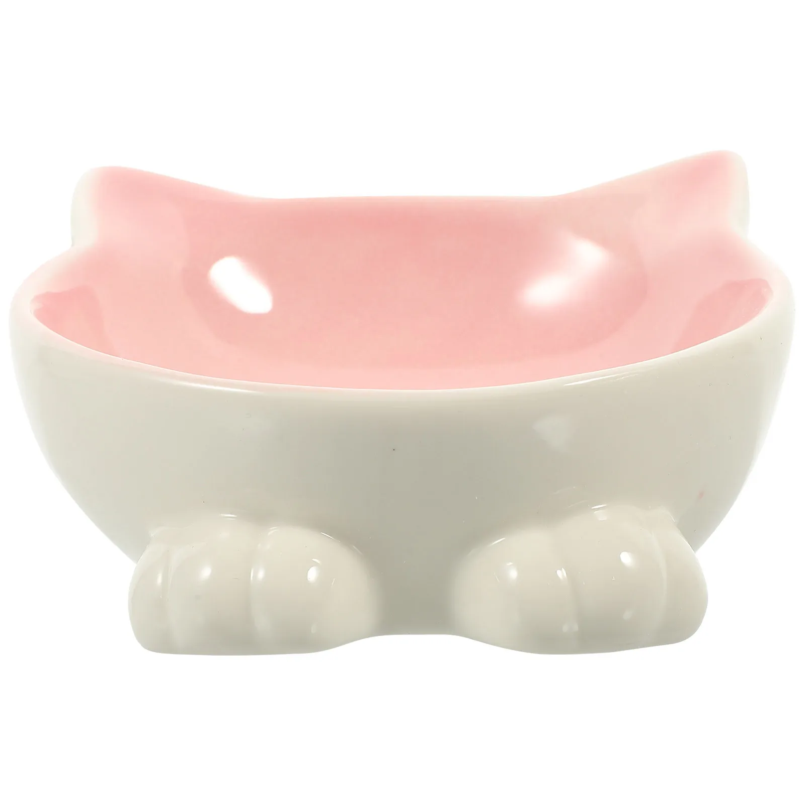 

Cat Ear Pet Bowl Ceramic Feeding Tool Neck Protection Cat Food Bowl Indoor Pet Feeder Easy Wash