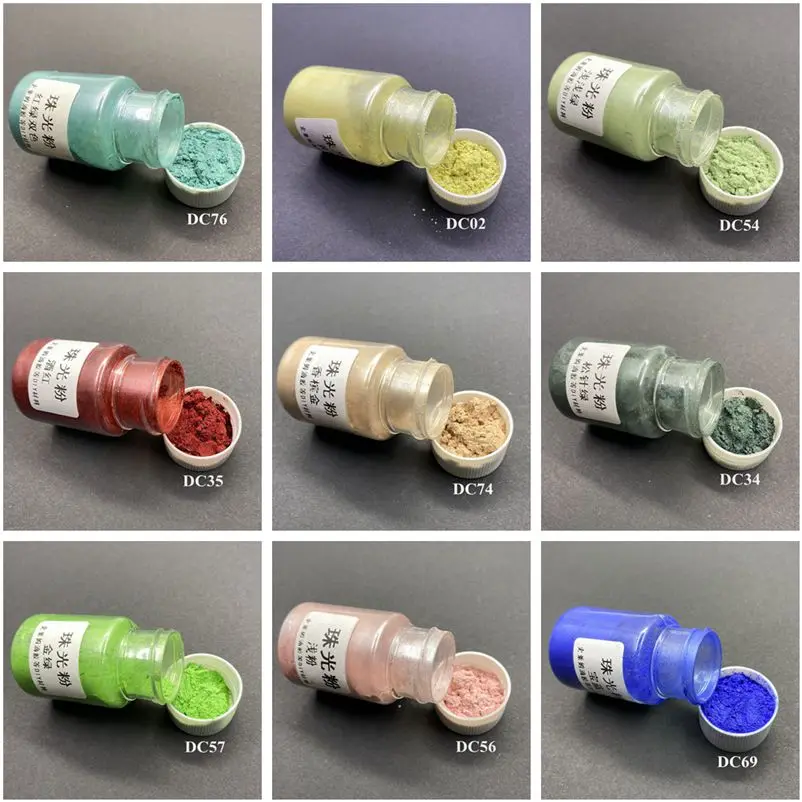 Mica Pearlescent Powder Pigment DIY Handmade Soap Candle Epoxy Resin DIY Dye Pigment Pearl Silver Nail Glitter Powder 30ML/pc