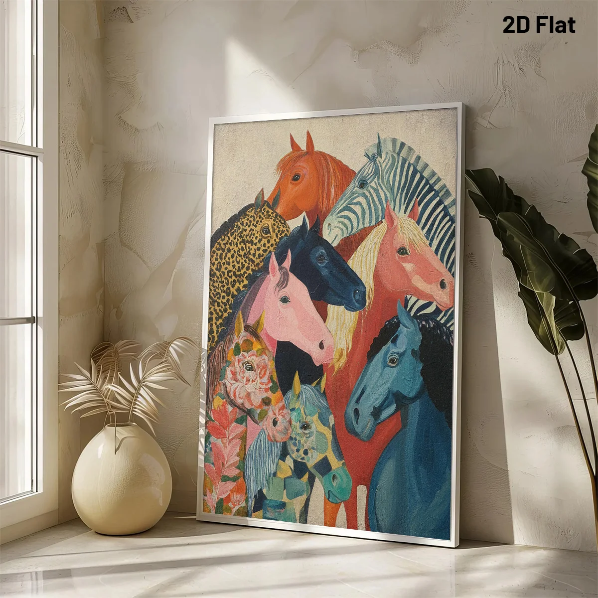 Colorful Fantasy Horse Canvas Prints Poster Modern Abstract Animal Art Prints Living Room Bedroom Wall Art Home Decor Poster