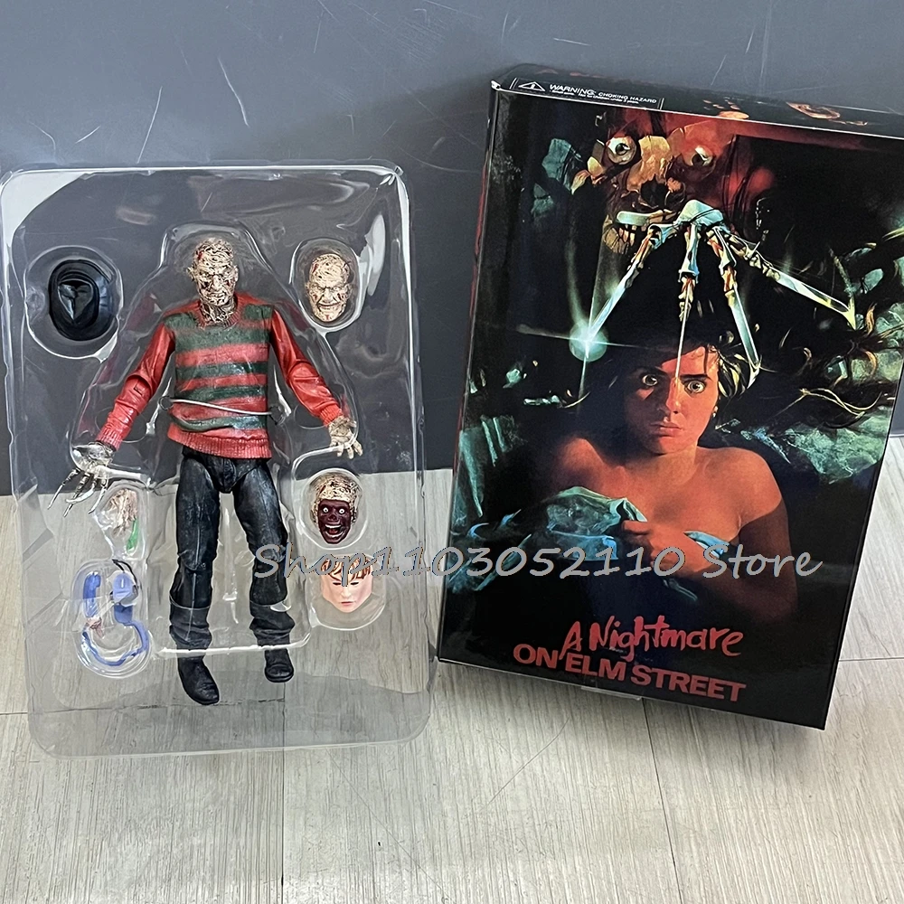NECA Freddy Krueger Action Figure Trick R Treat Sam Figure Freddy's Revenge Horror Model Toy Halloween Christmas Gifts
