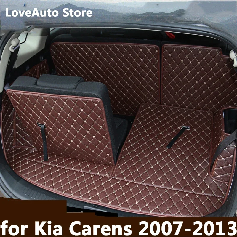 For Kia Carens 2013 2012 2011 Car All Surrounded Rear Trunk Mat Cargo Boot Liner Tray Rear Boot Luggage Accessories 2007-2010