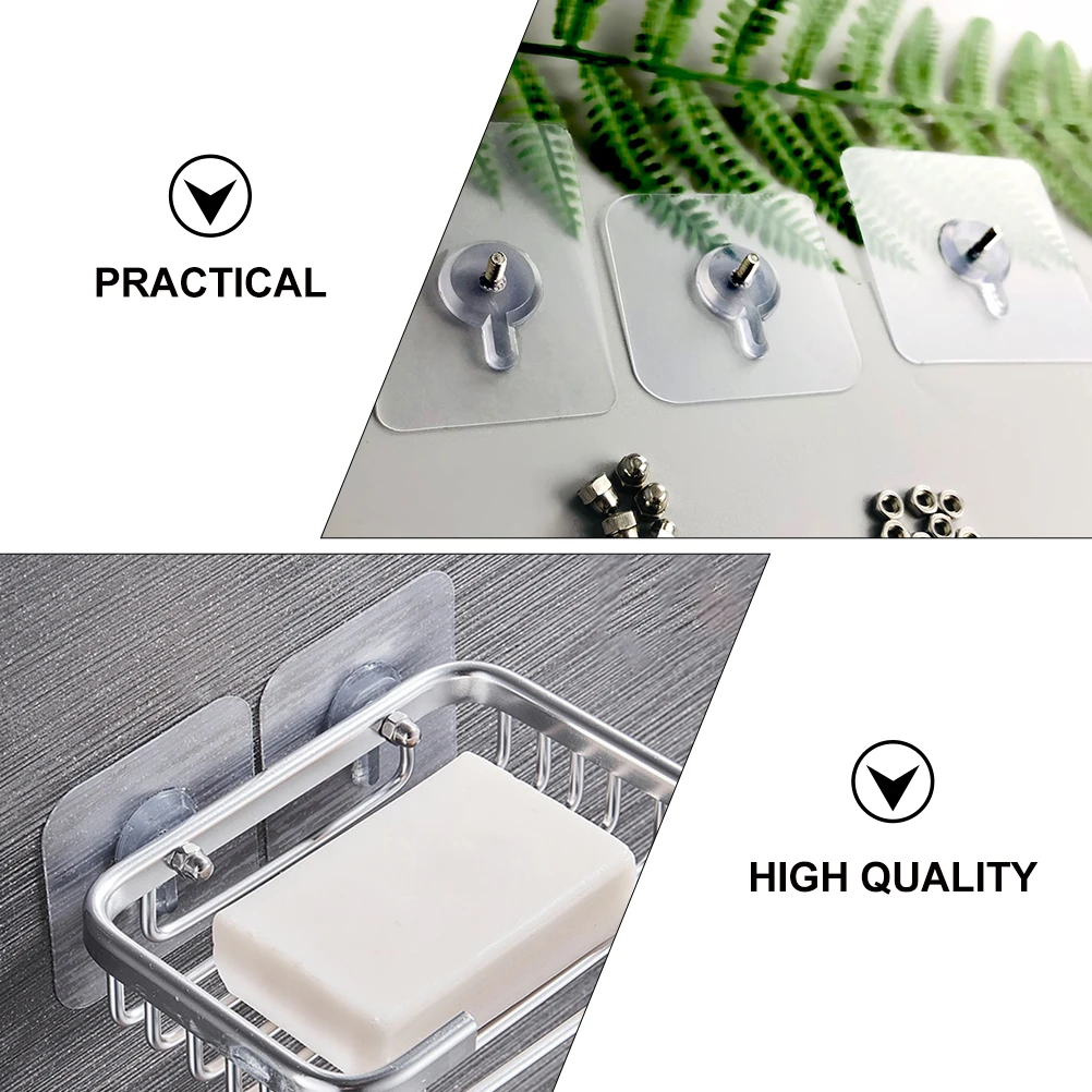 

20pcs Non-Trace Screw Sticker 6x6mm Thick Adhesive Wall Hooks Bear 5kg Suitable for Hardwood Kitchen Decor Home Use
