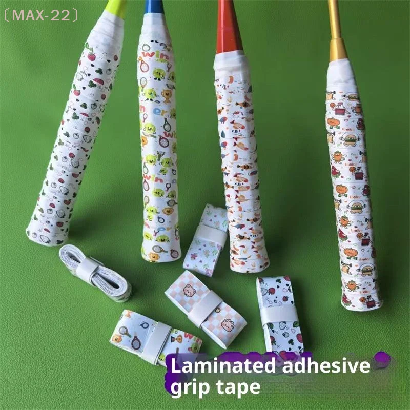 1Pcs Sweat-Absorbent Non-Slip PU Handle Grip Tape Cartoon Design Tennis Overgrip For Badminton/Squash Rackets