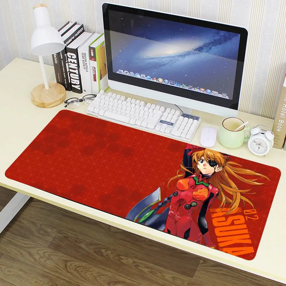 Cute Eva Asuka Fashion Mouse Pad Large Anime Desk Mat Luxury Desktop Cartoon Gaming Gamer Keyboard Office Computer Soft Cushion