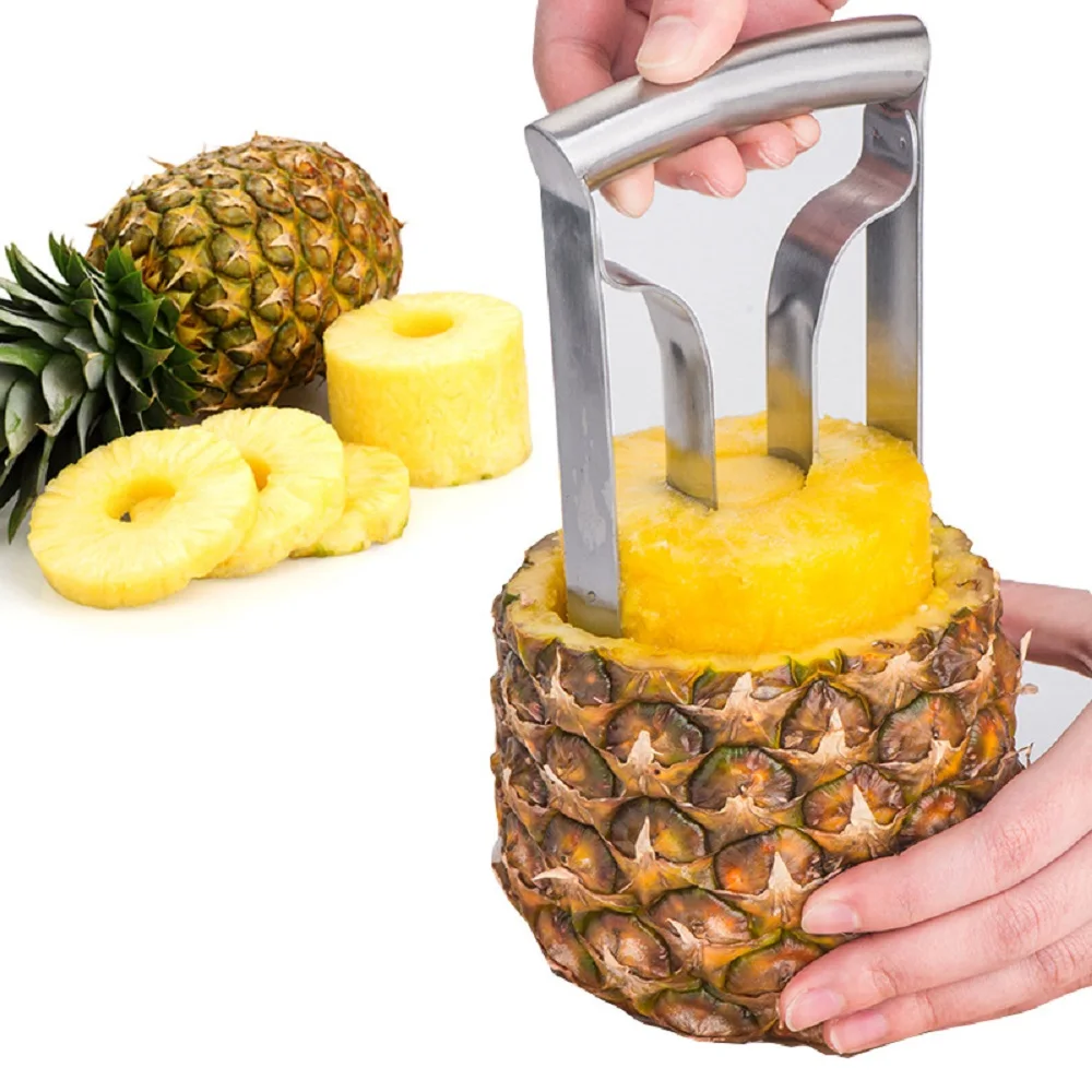 

Stainless Steel Pineapple Corer Peeler Fruit Slicer Corer Remover Multi-function Kitchen Tool With Sharp Blade For Diced Fruit