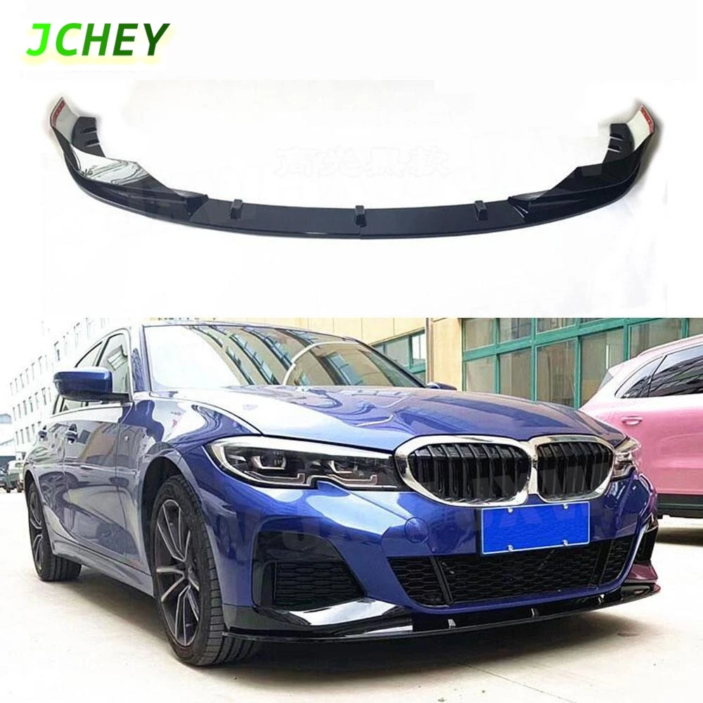 

JCHEY 2 PCS/Set ABS Black Front Lip Chin Splitters Spoiler For BMW 3 Series G20 2019 2020 Bumper Guard Body Kits Car Accessories