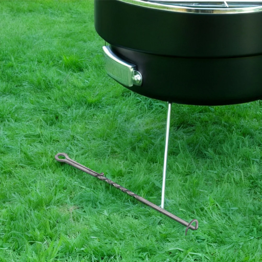 

Bbq Food Flipper Stainless Steel Meat Turner Hook Heavy Duty Pigtail Flipper for Outdoor Cooking Grilling Camping Picnics 40Cm