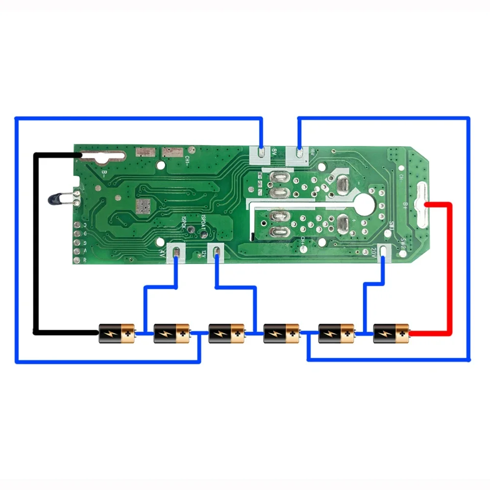 V6 Li-ion Battery Plastic Case Box Charging Protection Circuit Board PCB for Dyson 21.6V DC58 DC62 DC63 DC72 Vacuum Cleaner Part