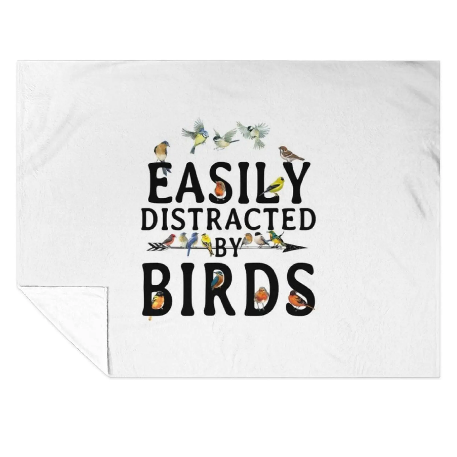 

Easily Distracted by Birds Throw Blanket blankets and throws warm for winter Travel Blankets Sofas Of Decoration Blankets