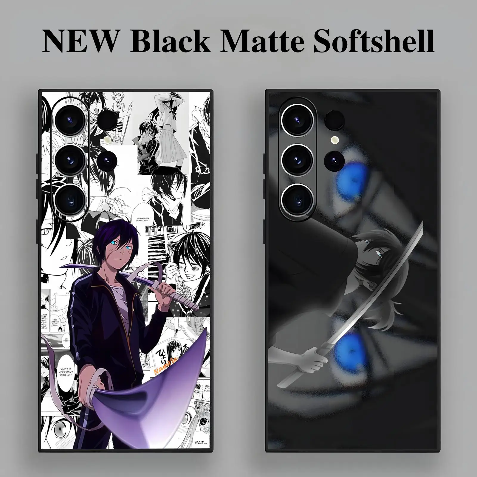 Phone Case For Samsung S26 S25 S24 S23 S22 S21 S20 Ultra Note20 Anti-Drop Soft Black Case Anime Noragami
