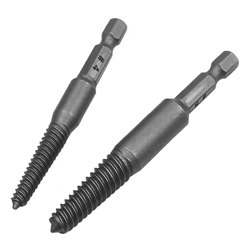 5pcs Hex Screw Extractors Broken Damaged Screw Extractor Drill Bit Guide Set Broken Bolt Remover Easy Out Set Power Tools