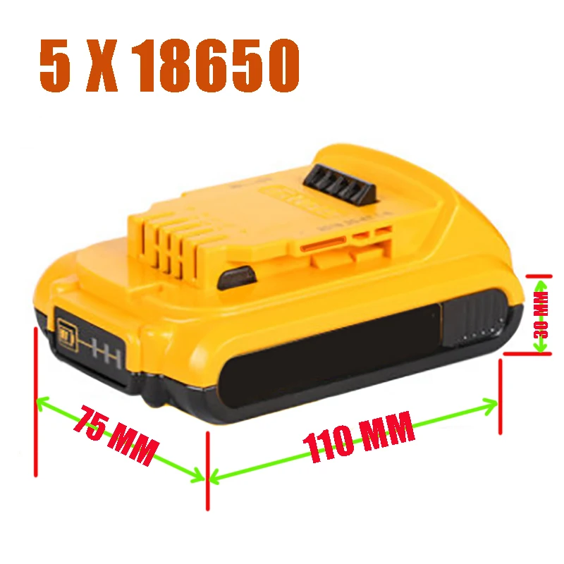 Imagem -04 - Li-ion Battery Plastic Case Pcb Carregamento Proteção Circuit Board Box Shell para Dewalt 18v 20v 9ah Dcb183 Carcaças de Etiqueta Dcb200