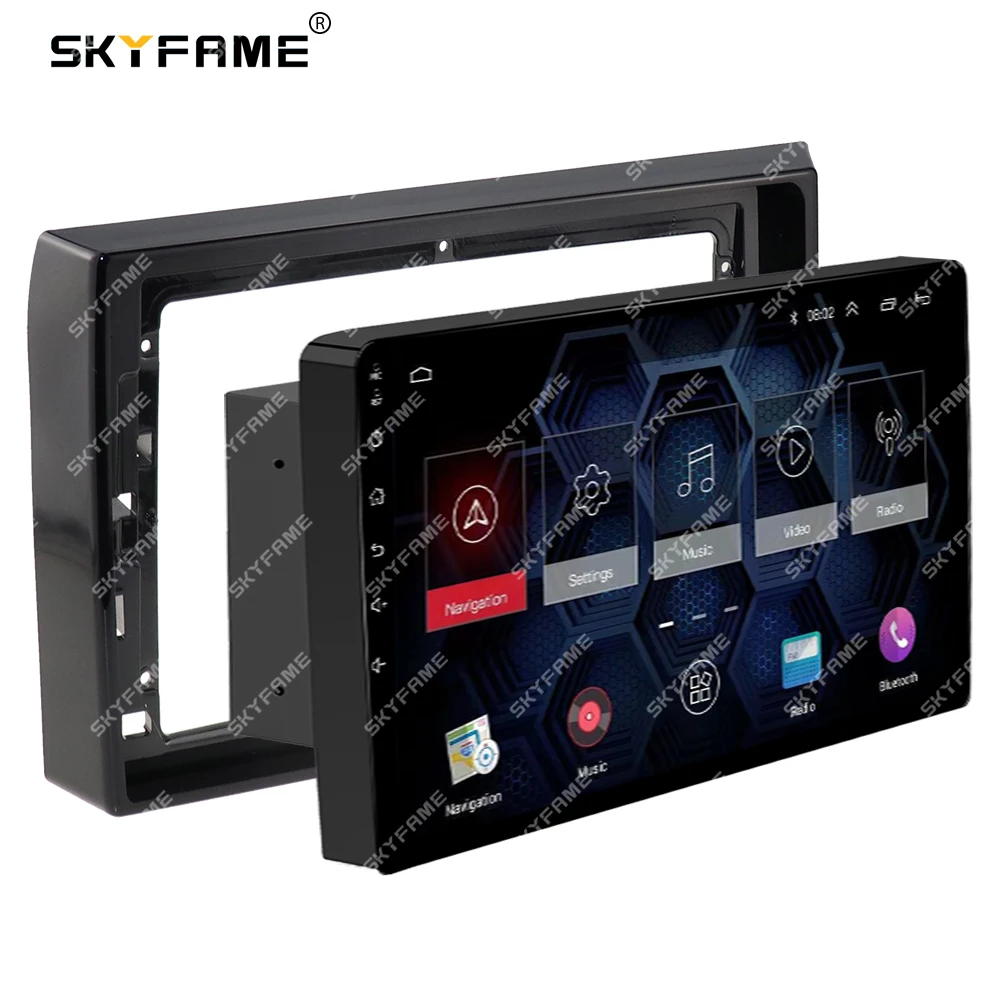 SKYFAME-Adaptador de Fascia de marco de coche, decodificador de caja Canbus, Kit de Panel de montaje de tablero de Radio Android para Zhonghua H530 Brilliance V5