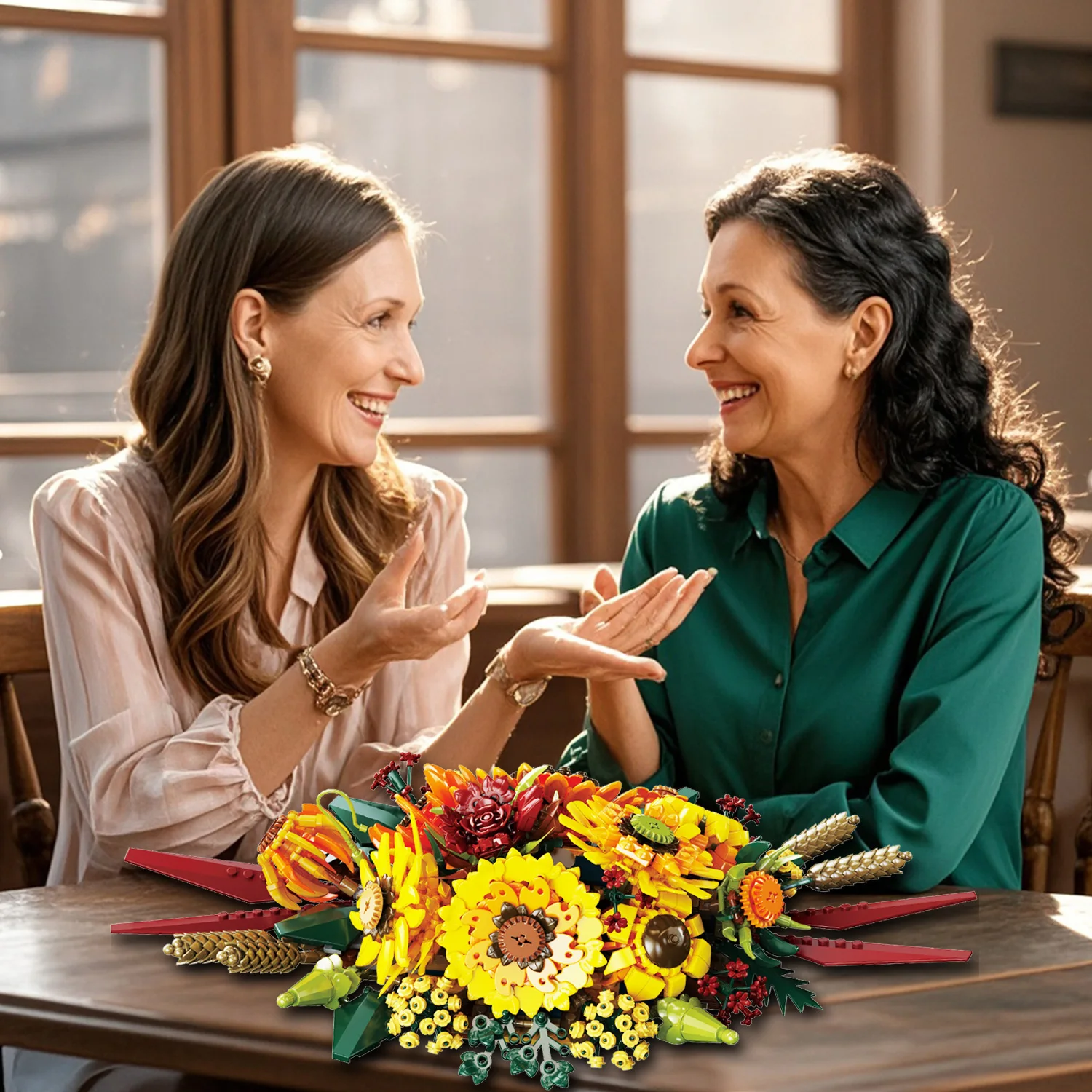 

LEGO Compatible Van Gogh Sunflower Building Blocks Toy Educational Creative DIY Bricks Model Kit for Adults