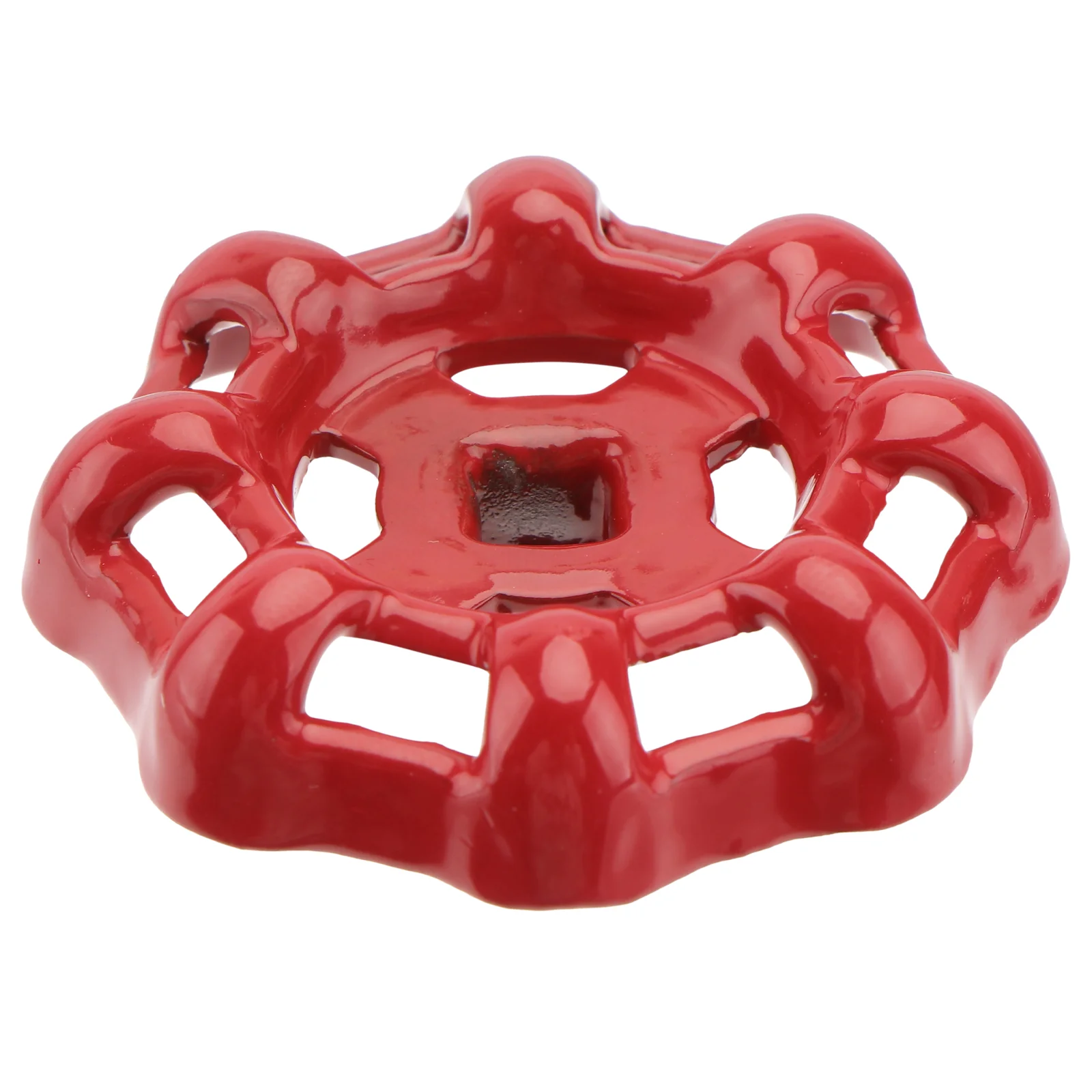 

6*6 Cast Iron Handle Gate Ball Hand Wheel Shutoff Value Decorative Water Fittings 50g (Red) Brass Handle