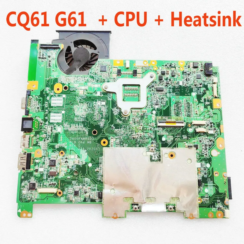 Imagem -02 - Placa-mãe e Cpu e Dissipador de Calor 578053001 577997-001 para hp Compaq G61 577067-001 577065-001 577064-001 578000-001