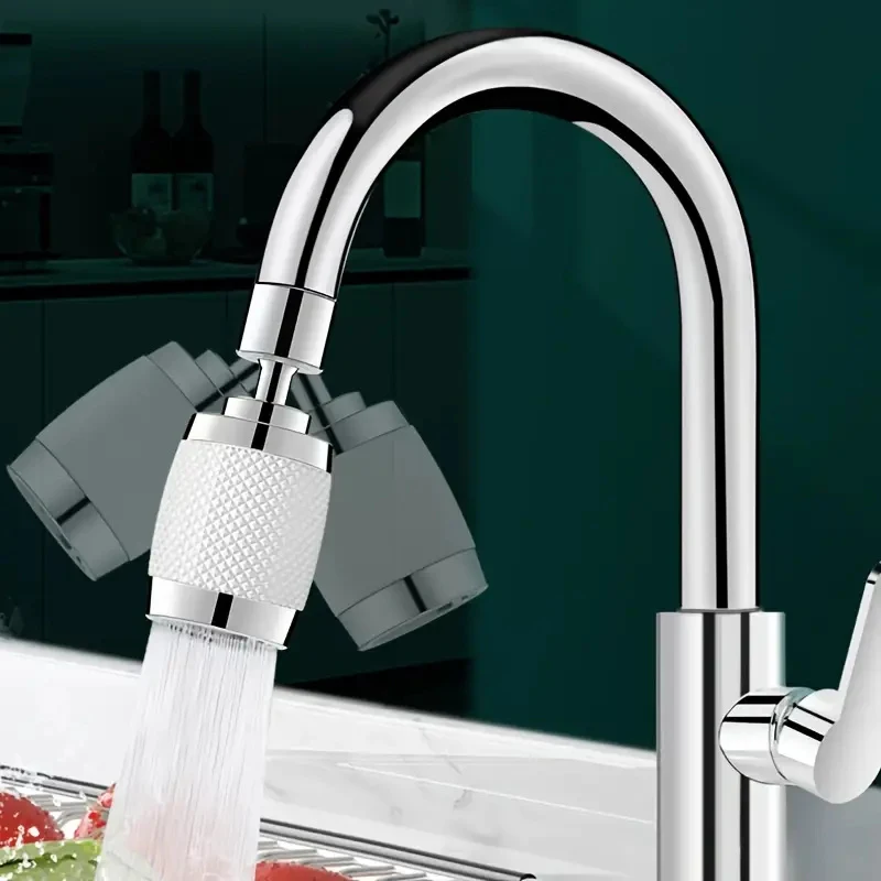 Uniwersalny kran 360-stopniowy obrotowy filtr kranowy 3-trybowa końcówka kran bąbelkowy Anti-Splash Economizer Artykuły kuchenne — zdjęcie 3