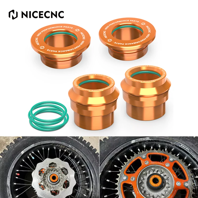 NICECNC 22MM/25MM Front Rear Wheel Spacers Hub Collars For KTM SX-F 450 SX-F 350 SX-F 250 SX 125 SX 250 XC 300 XCF 350 2017-2022