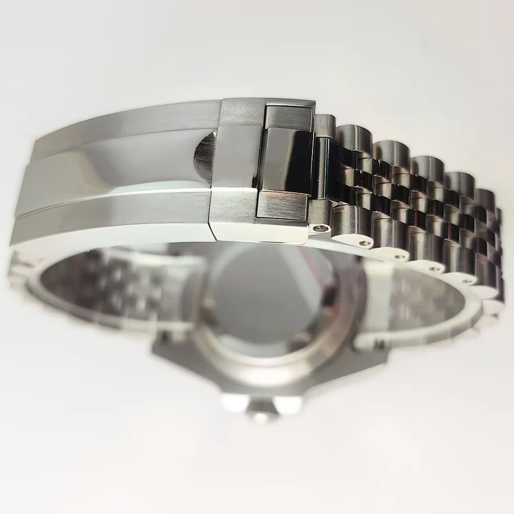 40 مللي متر مقاوم للماء ساعة حافظة الأزرق السيراميك الحافة الفضة انزلاق سوار الياقوت الزجاج يناسب NH35/34 ميوتا 8215 حركة ملحق