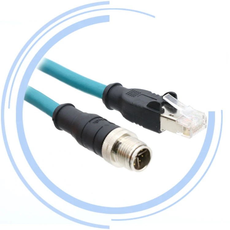 

M12 To RJ45 8-core X-coded Industrial Ethernet Industrial Camera Network Cable Aviation Plug