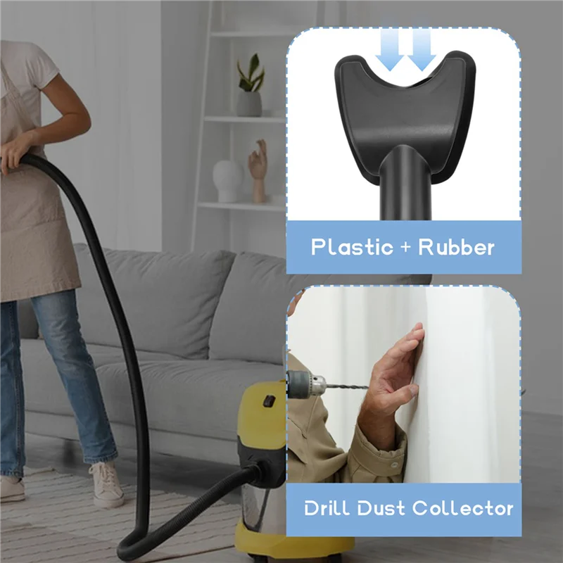 

Luckshopping 2Pcs Hands-Free Dust Collector Universal Electric Drill Dust Vacuum Suction Collector Dustproof Device Power Tool