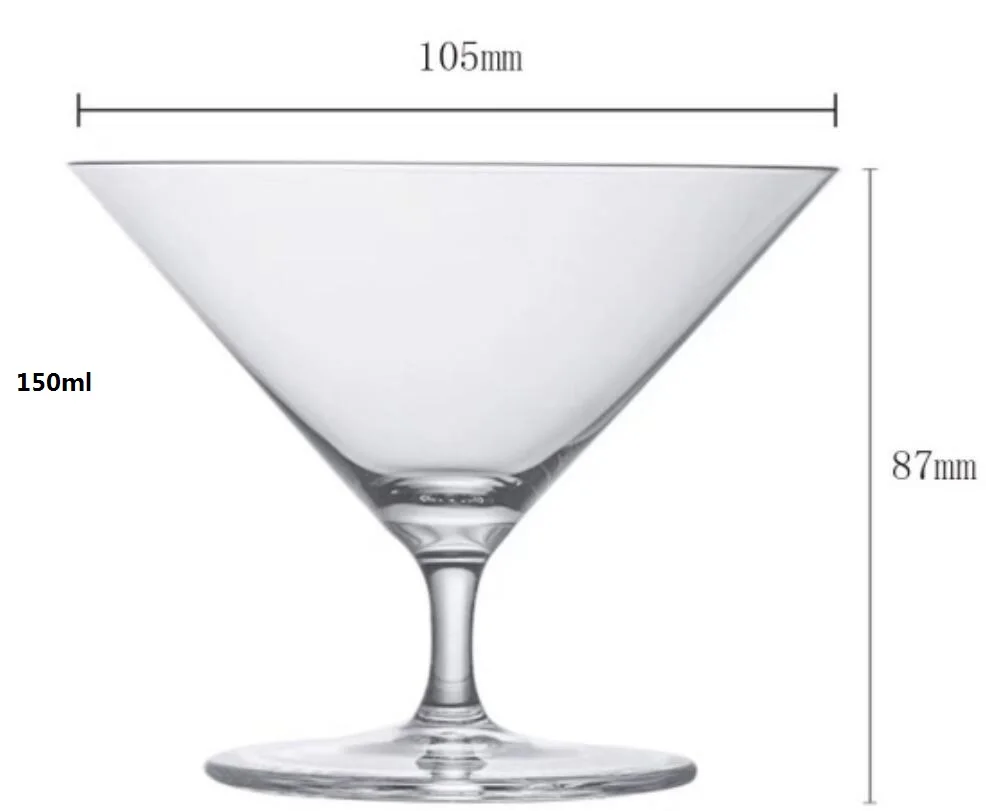 6pcs Kimura Ultra-Thin Martini Glass Crystal Glass Japanese-Style Cocktail Glass Vintage Shallow Snow Cup