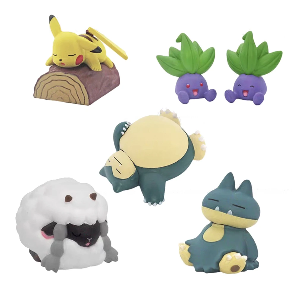在庫ありオリジナルポケモンスリープシリーズガシャポンカビゴンピカチュウオッドイッシュ漫画モデル装飾アニメグッズおもちゃかわいいギフト