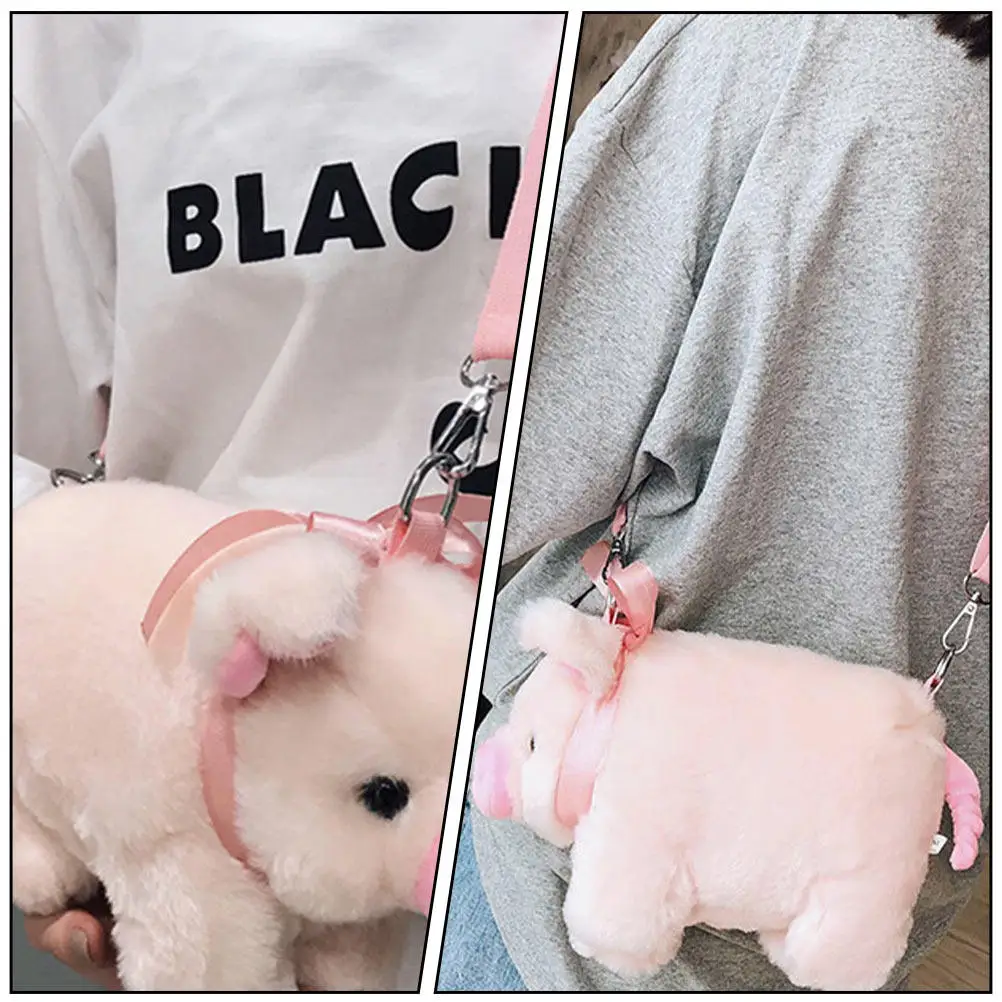 

1Pcs Student Crossbody Pouch Cute Pig Design Portable Single-Shoulder Bag Outdoor Cosmetics Storage Large Capacity Phone Bag