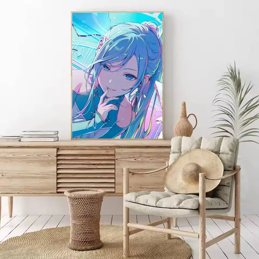 Project SEKAI Shizuku Hinomori Poster Versatile HD Waterproof Wall Art Self-Adhesive Decor for Any