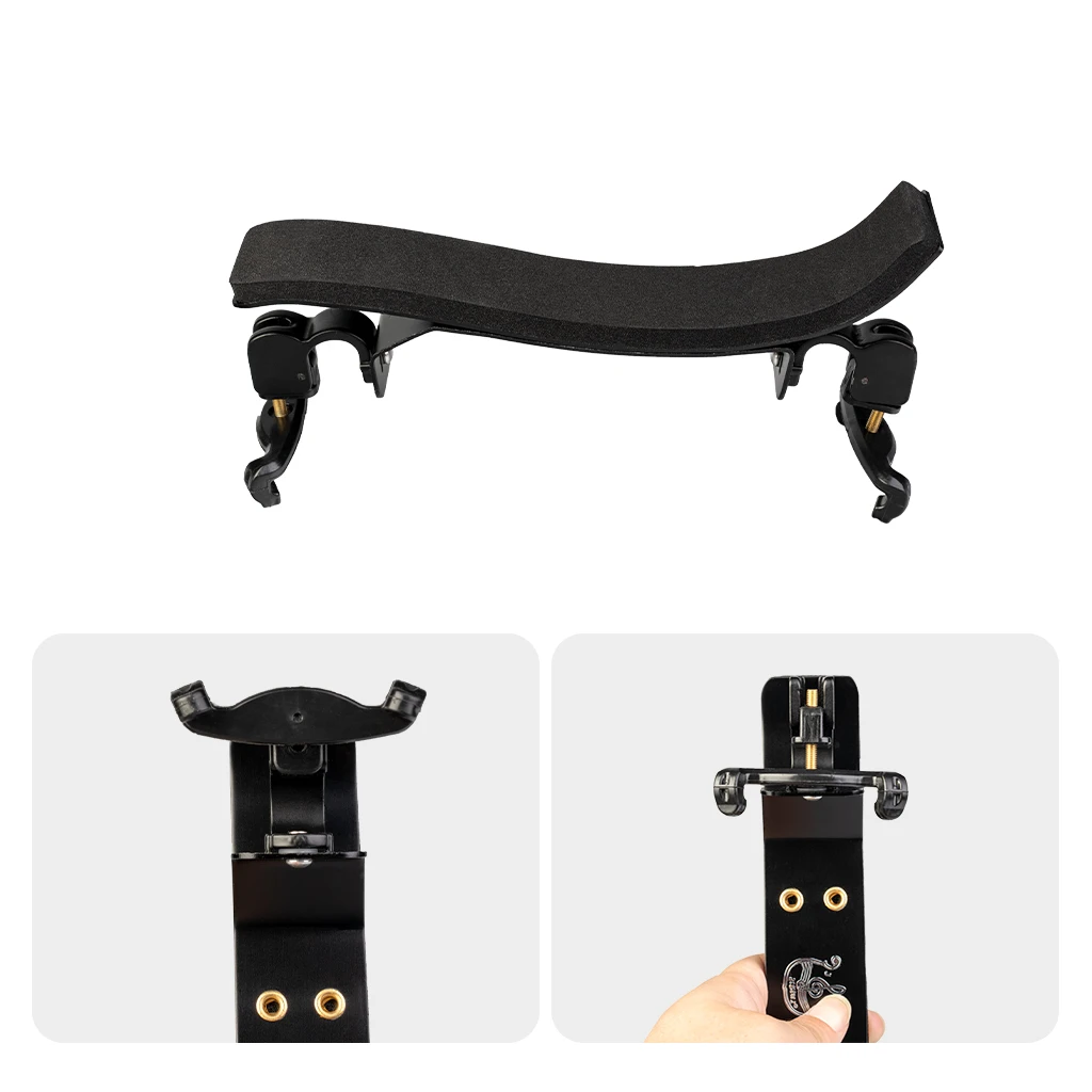 German Style 3/4 4/4 Violin Shoulder Rest Foam Pad Ti-Alloy Stand Adjustable Height Plastic Claws For 3/4 4/4 Electric Fiddles
