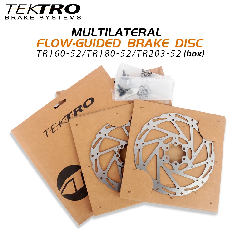 Tektro MTB Disc Brake 160 180 203mm Bicycle Rotors with 6 Bolts Hydraulic Disc Brake Record Mountain Bike Rotors Cycling Parts