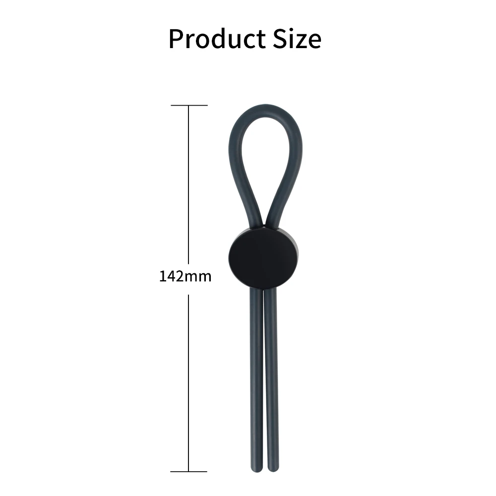 Male Cock Rings Adjustable Penis Ring Lock Ejaculation Scrotal Binding Ball Stretcher Rope Silicone Cockring Sex Toys For Men