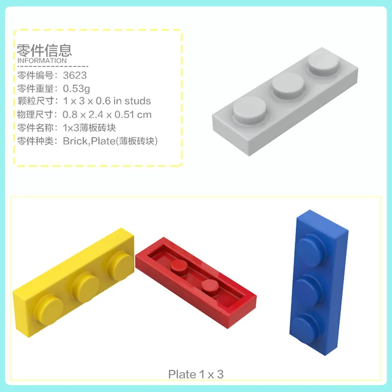 2420 2445 2639 3020 3021 3022 3023 3024 3460 Bricks Building Block Toys For Children Compatible with Assemblage High-tech Gift