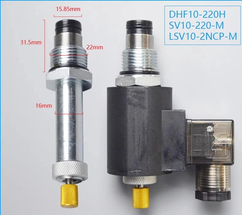 

Parts Suitable for two-position two-way threaded hydraulic valve Cartridge pressure relief solenoid valve DHF10-220H SV10-20M