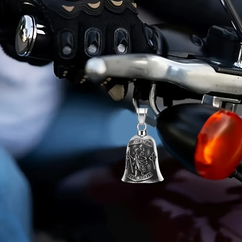 St Christopher Guardian Bell Pendant Key Chain