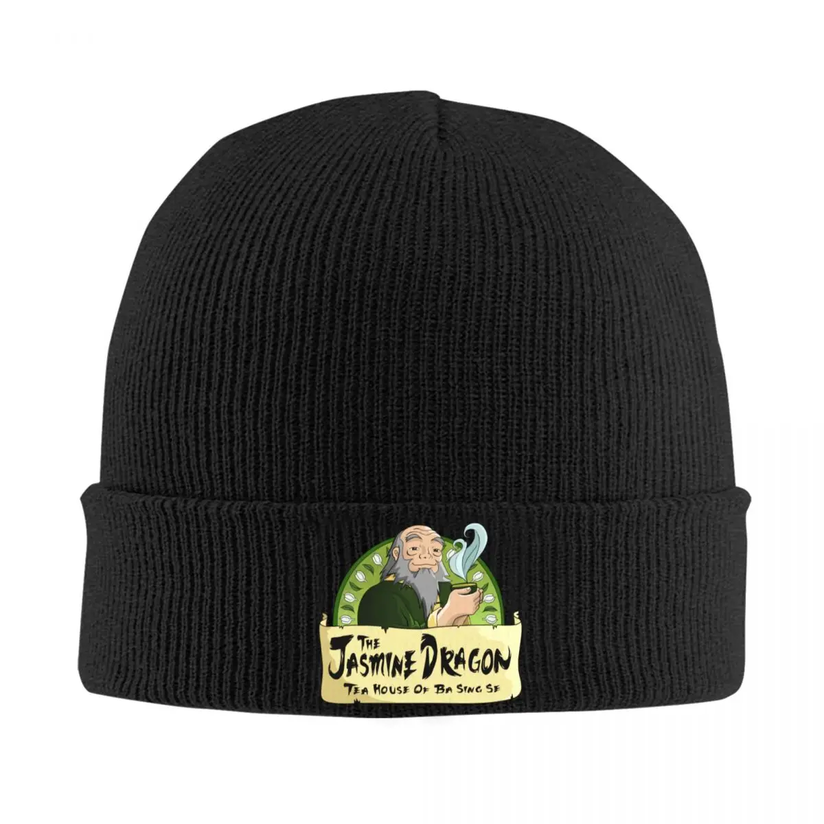 The Jasmine Dragon Tea House Knitted Hat Beanie Autumn Winter Hats Warm Color Iroh Avatar-The Last Airbender Caps Men Women