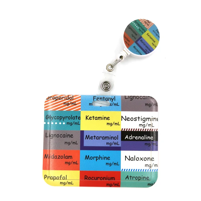 Doctor Nurse Medical Card Holder Lanyard Colorful Retractable Badge Nurse Doctor Student Exhibition ID Card Clips Badge Holder