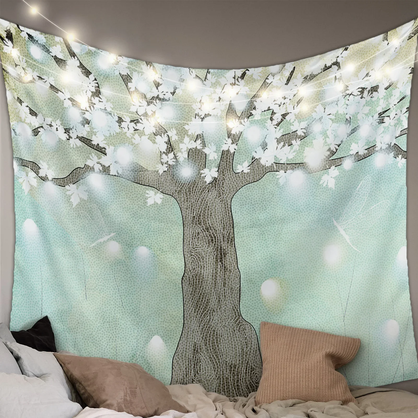 Plant Tree Flower Butterfly Tapestry Wall Hanging Home Decor Tapestries Wall Cloth Bedroom Wall Decoration