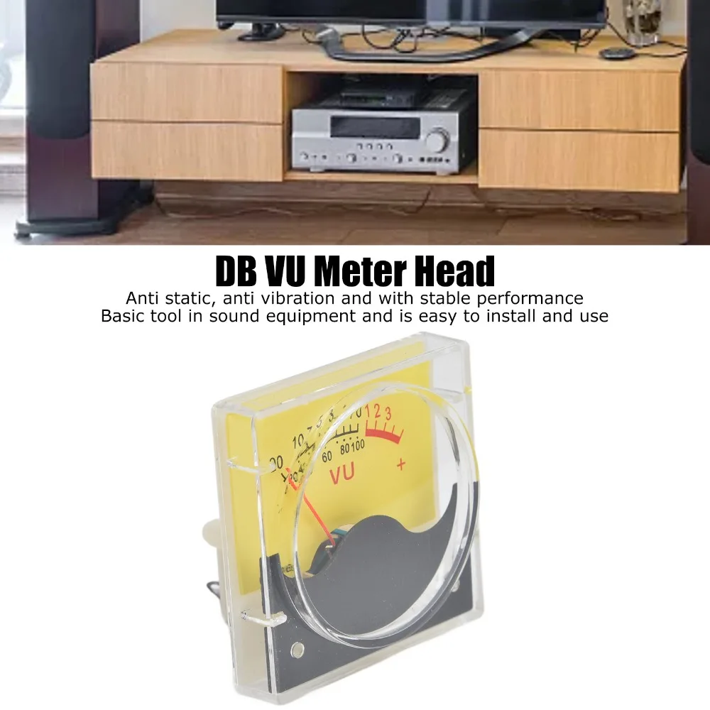 Durable High Accuracy Pointer Type VU Meter Portable Durable VU Level Meter Audio Volume Meter Recording Studio