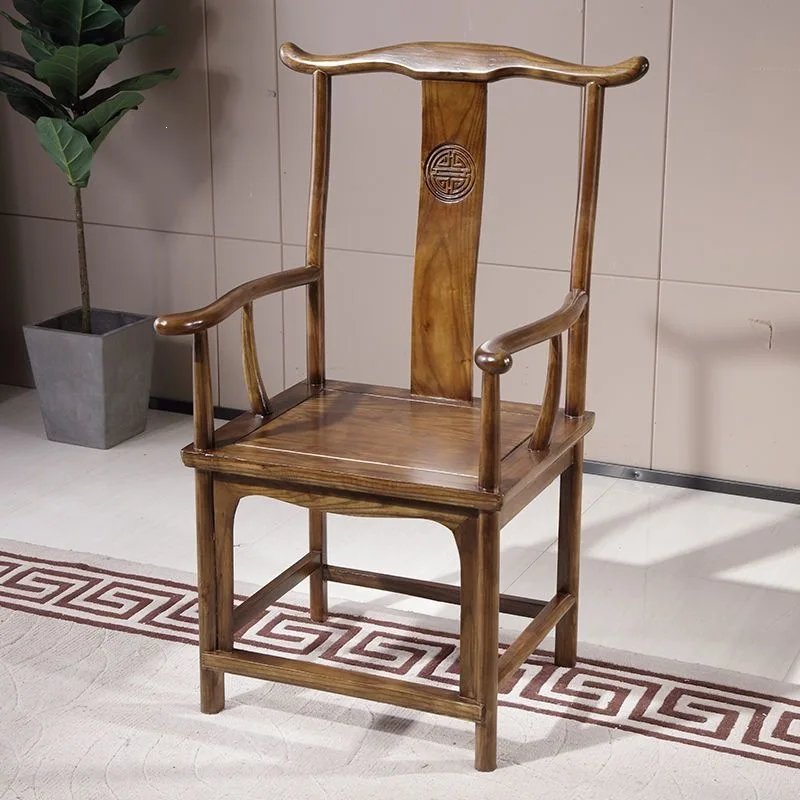 For Solid Wood Tea Table Chair Set, Master Thai Armchair & Round Back Chair for Office Home