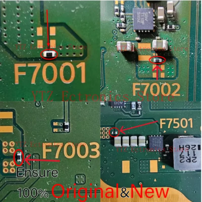 Fuses Repair Part 100%New&Orginal For PlayStation 5 PS5 Motherboard F7001 F7002 F7003 -OR- Fuse Fix Small Component
