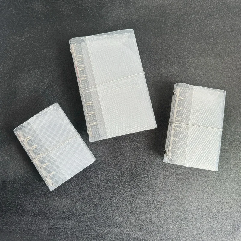 1Pcs Durable Diagonal Loose Leaf Notebook Cover Three Fold Mini M5 A7 A6 Portable Sticker Small Card Photo Storage Ledger