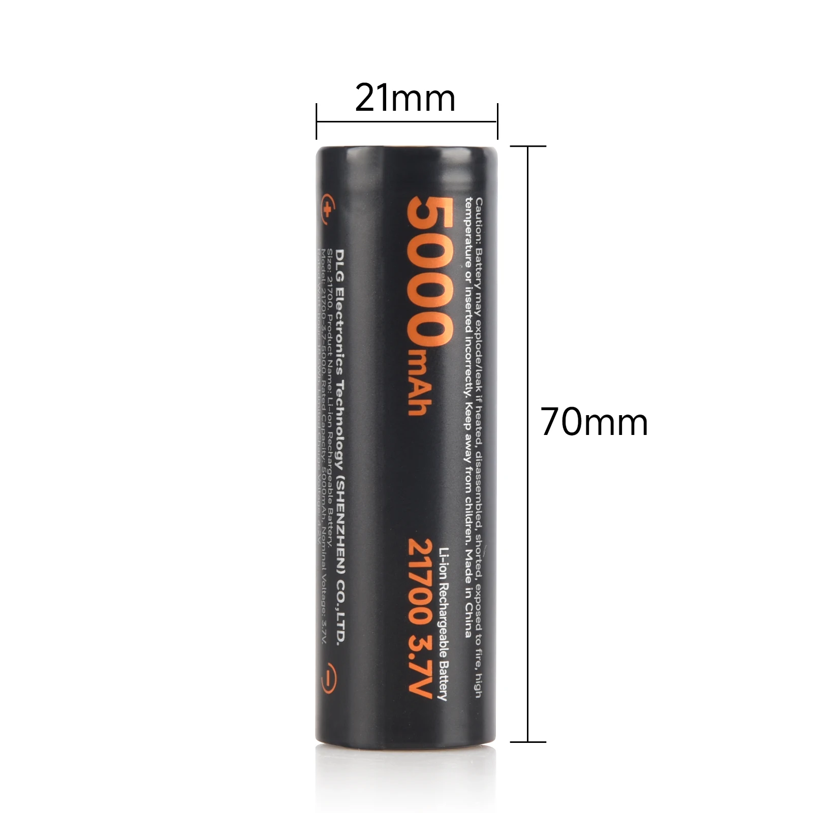 DLGPOWER 3.7V 21700 Battery 5000mAh High Capacity Fast Rechargeable Li-Ion Flashlight Batteries Quadcopter High Power