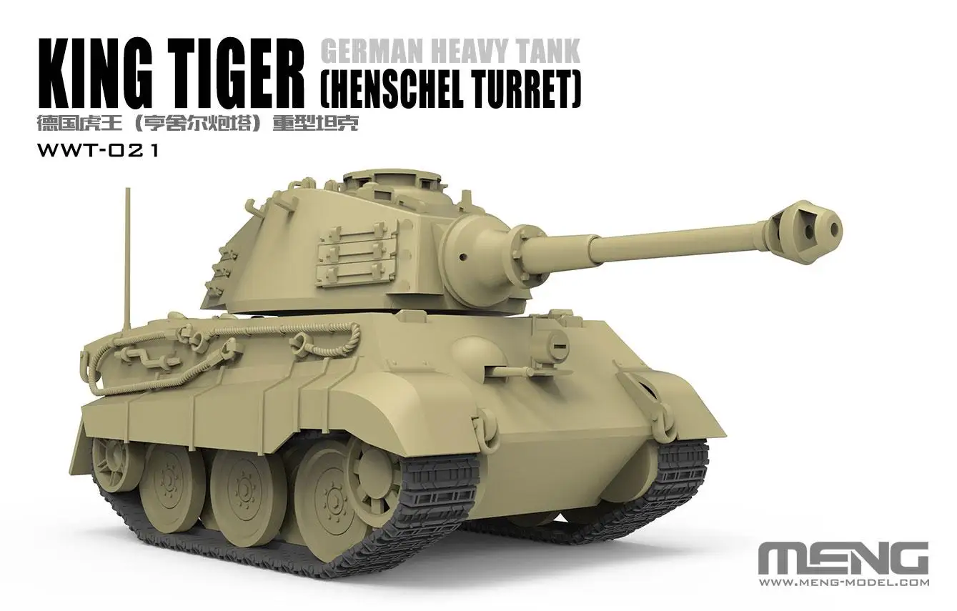 MENG WWT-021 KING TIGER German Heavy Tank (Henschel Turret）Model Kit