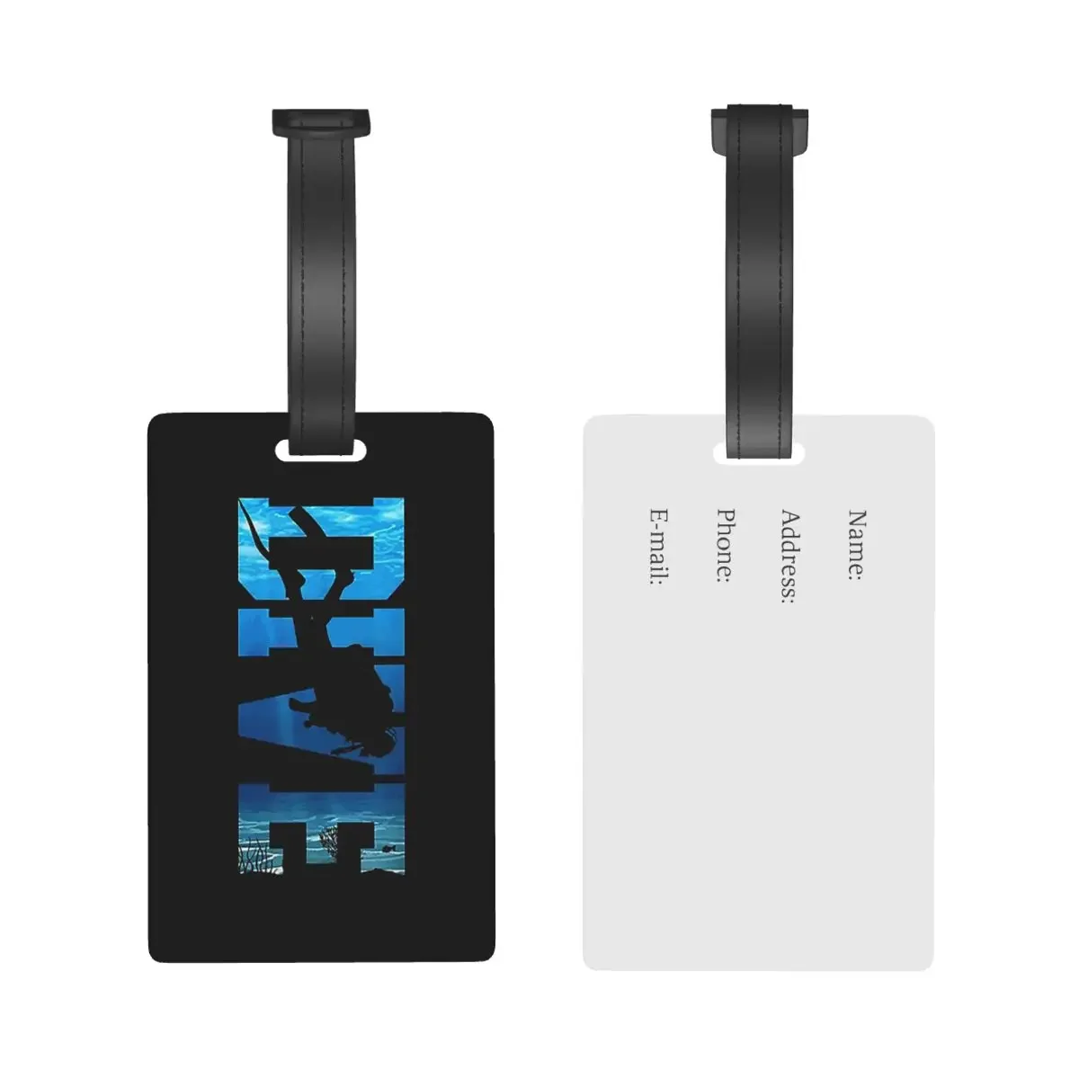 Scuba DIVE Scuba Diver Gift Luggage Tags Suitcase Accessories Travel  Baggage Boarding Tag Portable Label Holder ID Name