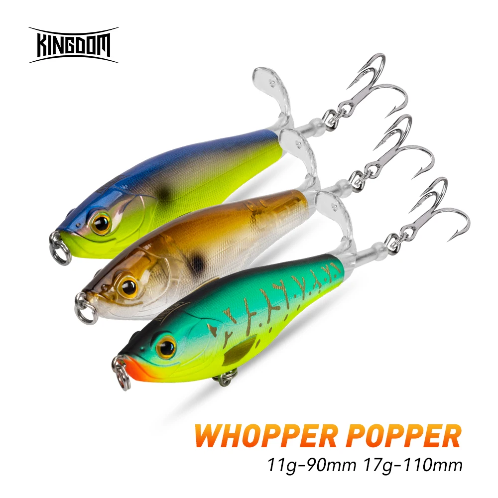 

Kingdom Propeller Pencil Рыболовная приманка 90 мм 11 г 110 мм 17 г Поппер Whopper Plopper Stickbait Искусственная приманка для ловли окуня и щуки